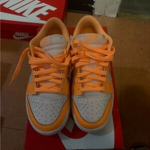 Nike Bright Orange and White Sneakers